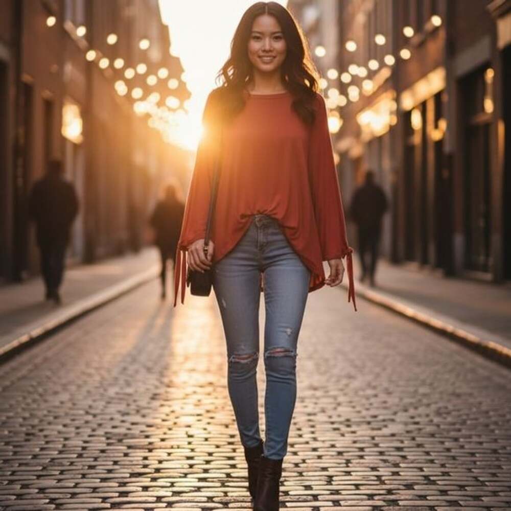 Simply Southern Reddish- Orange Top